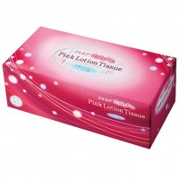 Бумажные розовые двухслойные салфетки с коэнзимом Q10 Kami Sho...