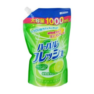 Средство для мытья посуды, овощей и фруктов Mitsuei с ароматом лайма, сменная упаковка, 1000 мл.