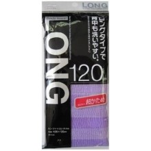 Японская массажная мочалка Aisen сверхжесткая удлиненная фиолетовая в полоску BH432...