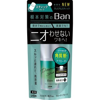 LION Ban Premium Stick Премиальный дезодорант-антиперспирант стик, ионный, блокирующий потоотделение, без аромата, 20 гр.