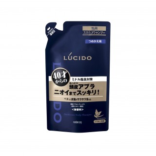 Шампунь  Mandom «Lucido Deodorant Shampoo» для глубокой очистки кожи головы и удаления неприятного запаха с антибактериальным эффектом и флавоноидами, сменная упаковка,  380 мл. Арт. 437423