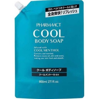 Kumano Pharmaact Cool Body Soap Гель для душа с ментолом и Алоэ (сменная упаковка) 800 мл.