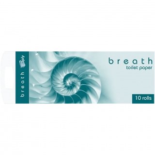 Трехслойная туалетная бумага Breath (в индивидуальной упаковке), 10 рулон