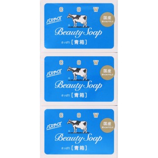 Молочное освежающее туалетное мыло с прохладным ароматом жасмина  COW Beauty Soap, 130 гр × 3 шт.