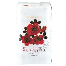 Парфюмированная туалетная бумага SHIKOKU TOKUSHI Just Relax and Softness Black Rose, 2-х слойная, с ...