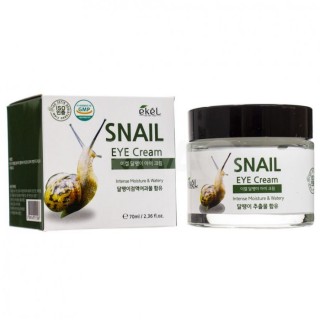 Легкий крем для кожи вокруг глаз Ekel Snail Eye Cream с муцином улитки, для всех типов кожи, 70 мл.