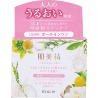  Крем-гель для лица увлажняющий c экстрактами японских растений Kracie Hadabisei, 100 гр.