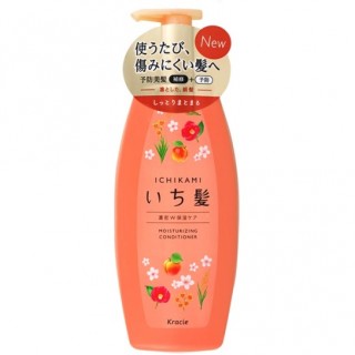 Бальзам-ополаскиватель интенсивно увлажняющий Kracie Ichikami для поврежденных волос с маслом абрикоса, 480 гр.
