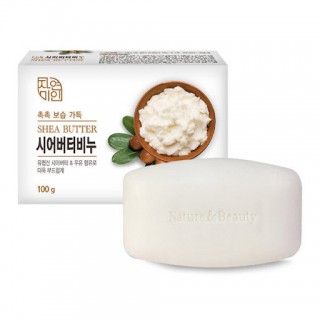Глубокоувлажняющее и смягчающее туалетное мыло с маслом ши и экстрактом молока Mukunghwa Shea Butter Beauty Soap, 100 гр.