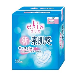 Гигиенические прокладки "Elis New skin" с мягкой поверхностью без крылышек  (Нормал) 20,5 см, 28 шт.