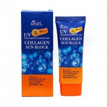 Солнцезащитный крем Ekel Soothing and Moisture Collagen Sun Block  с коллагеном для лица и тела SPF5...