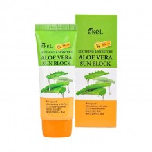 Солнцезащитный крем Ekel Soothing and Moisture Aloe Vera Sun Block с алоэ для лица и тела SPF50/PA++...