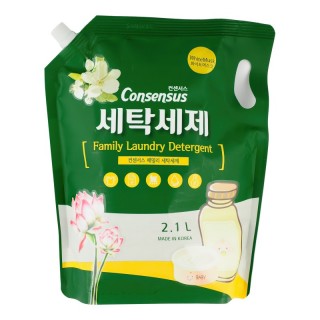  Consensus Liquid Laundry Detergent Жидкое средство для стирки (подходит для детского белья), аромат белого мускуса, сменная упаковка, 2,1 л
