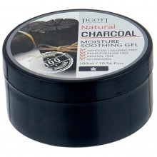 Универсальный увлажняющий гель Jigott Natural Charcoal Moisture Soothing Gel с древесным углем, 300 ...