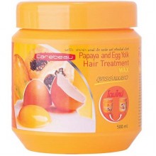 Маска - воск Папайя и Яичный желток для лечения и восстановления волос Carebeau Papaya and Egg Yolk ...