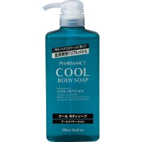 Kumano Pharmaact Cool Body Soap Охлаждающий гель для душа с ментолом и Алоэ 550 мл
