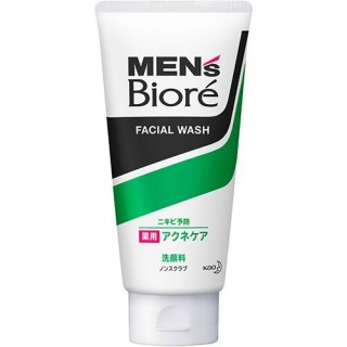 KAO Men's Biore Acne Care Мужская пенка для умывания, против акне, с освежающим ароматом цитрусов и трав, 130 г.