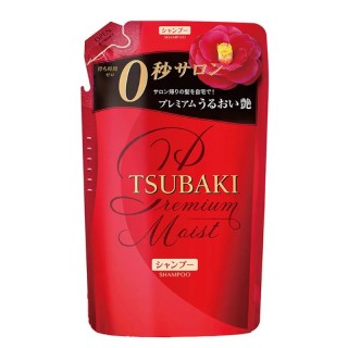 Shiseido Tsubaki Premium Moist Увлажняющий шампунь для волос с маслом камелии, сменная упаковка, 330 мл.