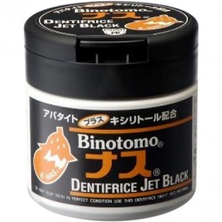 Отбеливающий зубной порошок с солью Fudo Kagaku Binotomo-баклажан для защиты от кариеса и зубного камня. Черный 50 гр. Арт. 001859