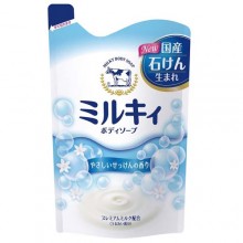 Увлажняющее молочное жидкое мыло для тела COW Milky Body Soap с цветочным ароматом, сменная упаковка...
