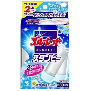 Очищающий и дезодорирующий гель для унитаза Kobayashi Bluelet аромат белого мыла, запасной блок, 2х28 гр. Арт. 038345