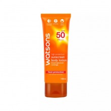 Солнцезащитный лосьон Watsons High Protection Sunscreen body lotion SPF50 PA +++, 100 мл....