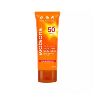 Солнцезащитный лосьон Watsons High Protection Sunscreen body lotion SPF50 PA +++, 100 мл.