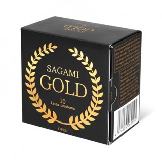 Японские латексные презервативы Sagami Gold 10 шт.