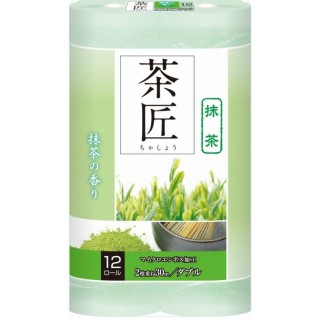 Туалетная бумага двухслойная FUJIEDA SEISHI  аромат зеленого чая, 25 м, 12 рулонов Арт. 160713