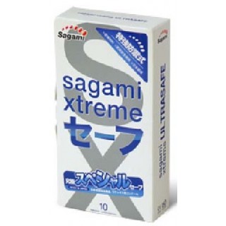 Японские латексные презервативы Sagami Xtreme Ultrasafe с увеличенным количеством смазки, 10 шт.