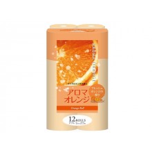 Туалетная бумага двухслойная FUJIEDA SEISHI аромат апельсина, 27,5 м, 12 рулонов...