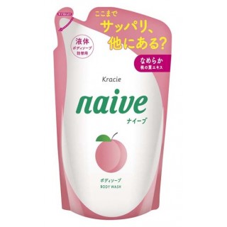 Мыло жидкое для тела Naive с экстрактом листьев персикового дерева, сменная упаковка, 380 мл.