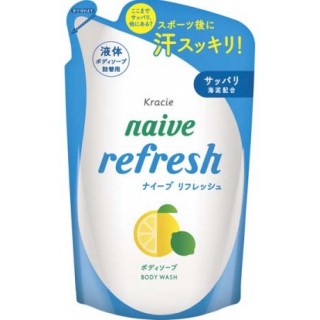 Мыло жидкое для тела Kracie Naive с ароматом цитрусовых, сменная упаковка, 380 мл.