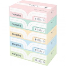 Салфетки бумажные NEPIA Premium Soft, спайка 5 пачек по 180 шт....