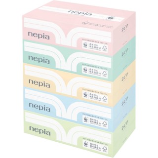 Салфетки бумажные NEPIA Premium Soft, спайка 5 пачек по 180 шт.
