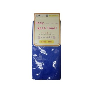 Мочалка для тела жесткая KAI Body Wash Towel, синяя