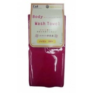 Мочалка для тела жесткая KAI Body Wash Towel ярко-розовая