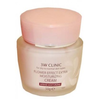 Увлажняющий крем для лица 3W Clinic Flower Effect Extra Moisturizing Cream, 50 гр. Арт. 282930 (Юж. Корея)