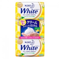 Мыло-крем KAO White с ароматом  свежих  цитрусов, 3  х  130 гр...