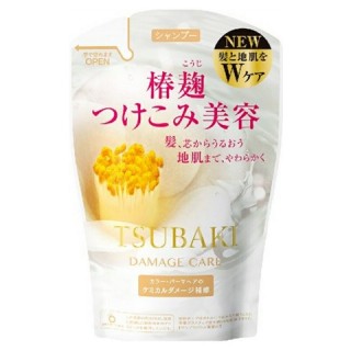 Шампунь для поврежденных волос с маслом камелии SHISEIDO TSUBAKI DAMAGE CARE GOLDEN REPAIR, сменная упаковка, 380 мл.
