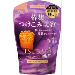 Кондиционер для придания объёма "SHISEIDO" "Tsubaki Volume Touch" с маслом камелии, мягкая упаковка, 380 мл.