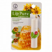Натуральный бальзам для губ c маточным молочком и медом Lip Pure Honey, без запаха.3.5 гр....
