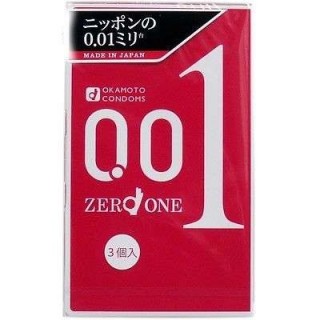 Японские полиуретановые презервативы Okamoto Zero One, 0.01 мм, 3 шт. Арт. 749192