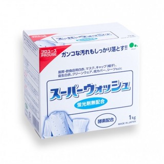Мощный стиральный порошок Mitsuei "Super Wash"с ферментами для стирки белого белья, 1 кг.