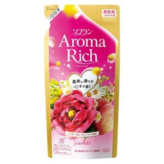 Кондиционер для белья LION Aroma Rich Scarlett  с цветочно-фруктовым ароматом, сменная упаковка, 430 мл.