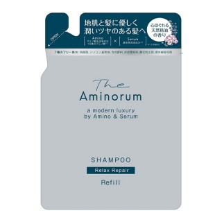 KUMANO YUSHI The Aminorum Увлажняющий и восстанавливающий шампунь для волос на основе аминокислот и растительных белков, с цветочным ароматом, сменная упаковка, 350 мл. 