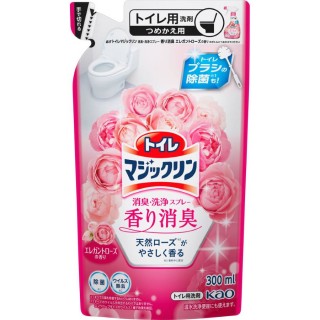 KAO Toilet Magiclean Deodorant & Clean Elegant Rose Чистящее средство для туалета с ароматом роз (сменная упаковка) 300 мл