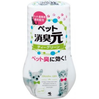 KOBAYASHI Shoshugen for Pets Tea Green Жидкий дезодорант для устранения запаха домашних животных, с ароматом зеленого чая, 400 мл.