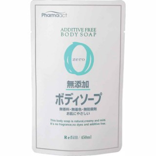 Жидкое мыло для тела KUMANO Pharmaact Mutenka Zero  без добавок, для чувствительной кожи, сменная упаковка, 450 мл.