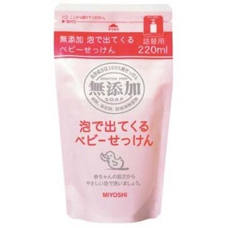 Пенящееся жидкое мыло MIYOSHI Additive Free Bubble Soap на основе натуральных компонентов, запасной блок, 220 мл.